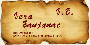 Vera Banjanac vizit kartica
